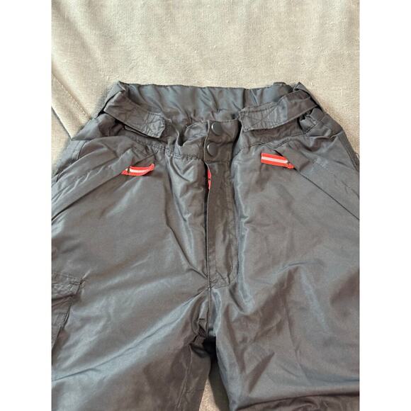 Champion Kids Size 6-7 Gray Charcoal Snow Pants Adjustable Cargo Water Resistant - Picture 6 of 9